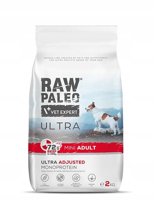 VetExpert RAW PALEO ADULT MINI BEEF 2,5KG