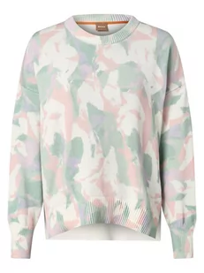 BOSS - Sweter damski  C_Floranna, wielokolorowy|biały|zielony - Swetry damskie - miniaturka - grafika 1