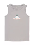 Koszulki i topy damskie - TOM TAILOR Tank top dla chłopców i dzieci z nadrukiem, 17590 – Smoky Grey, 128 - miniaturka - grafika 1