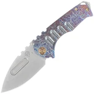 Noże - Nóż składany Medford Praetorian Genesis T Drop Point, Brushed/Acid/Flamed/Blue Titanium, Bronze HW/Clip, NP3 Breaker, Tumbled S45VN by Greg Medford (MK0294TD-03A2-T1C1-BN) - miniaturka - grafika 1