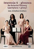 Książki o muzyce - Inwencja 4-głosowa na kwartet fletowy - miniaturka - grafika 1