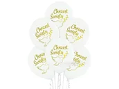 Balony i akcesoria - Balony lateksowe Chrzest Święty białe - 30 cm - 6 szt. - miniaturka - grafika 1