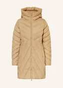 Płaszcze damskie - Tommy Hilfiger Płaszcz Puchowy beige - miniaturka - grafika 1