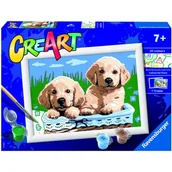 Zabawki kreatywne - Ravensburger Polska Polska Malowanka CreArt dla dzieci Szczeniaczki 5_790259 - miniaturka - grafika 1