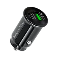 Ładowarki samochodowe - Kruger&Matz Ładowarka samochodowa dual USB 3100 mA z funkcją Quick Charge 3.0 i Power Delivery - miniaturka - grafika 1