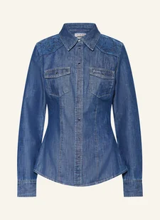 Guess Bluzka Jeansowa Lis blau - Bluzki damskie - miniaturka - grafika 1