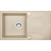 Zlewozmywaki - Deante EVORA zlewozmywak 1-komorowy z ociekaczem piaskowy ZQJ7113 - miniaturka - grafika 1