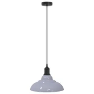 Lampy ogrodowe - vidaXL Lampa wisząca z regulacją wysokości E27 połysk szary metal - miniaturka - grafika 1