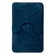 Dywaniki łazienkowe - Komplet dywaników łazienkowych FLORYDA 2 sztuki granatowy - miniaturka - grafika 1