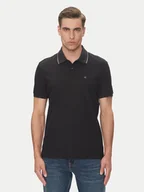 Koszulki męskie - Calvin Klein Polo LV04LC239G Czarny Regular Fit - miniaturka - grafika 1
