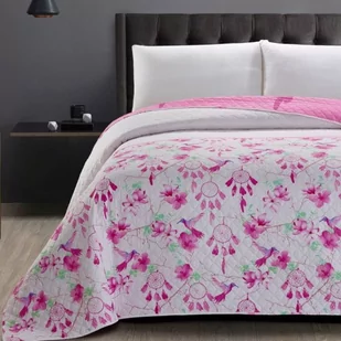 DecoKing DecoKing - Narzuta dwustronna - Sweet Dreams - Różowy 260x280 cm - Narzuty - miniaturka - grafika 1
