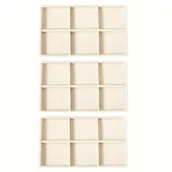 Inne - na Biżuterię z 6 Przegródkami, Aksamitna, na Pierścionki, Kolczyki, Bransoletki i Naszyjniki, Z Półką na Spinki do Mankietów, Zestaw 3 Części, Haki - miniaturka - grafika 1