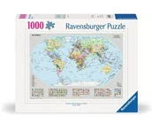 Przewodniki - Ravensburger, Puzzle 1000: Polityczna mapa świata (12000065). Wiek: 14+ - miniaturka - grafika 1