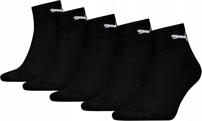 PUMA SKARPETKI CZARNE BAWEŁNIANE Z LOGO 5 PAK 43-46 7CA