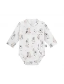 Body dla niemowląt - Bonjour Cherie Body niemowlęce rozpinane długi rękaw bawełna organiczna Vivi, Rozmiar: 68 - miniaturka - grafika 1