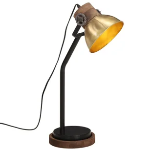 vidaXL Lampa stołowa, 25 W, antyczny mosiądz, 18x18x60 cm, E27 - Lampy stojące - miniaturka - grafika 1