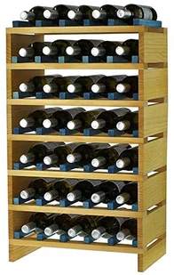 Expovinalia expovinalia ex2735  rozszerzalnego regał na wino na 35 butelek, drewna, sosna/niebieski ex2735 - Pozostałe akcesoria barmańskie - miniaturka - grafika 1