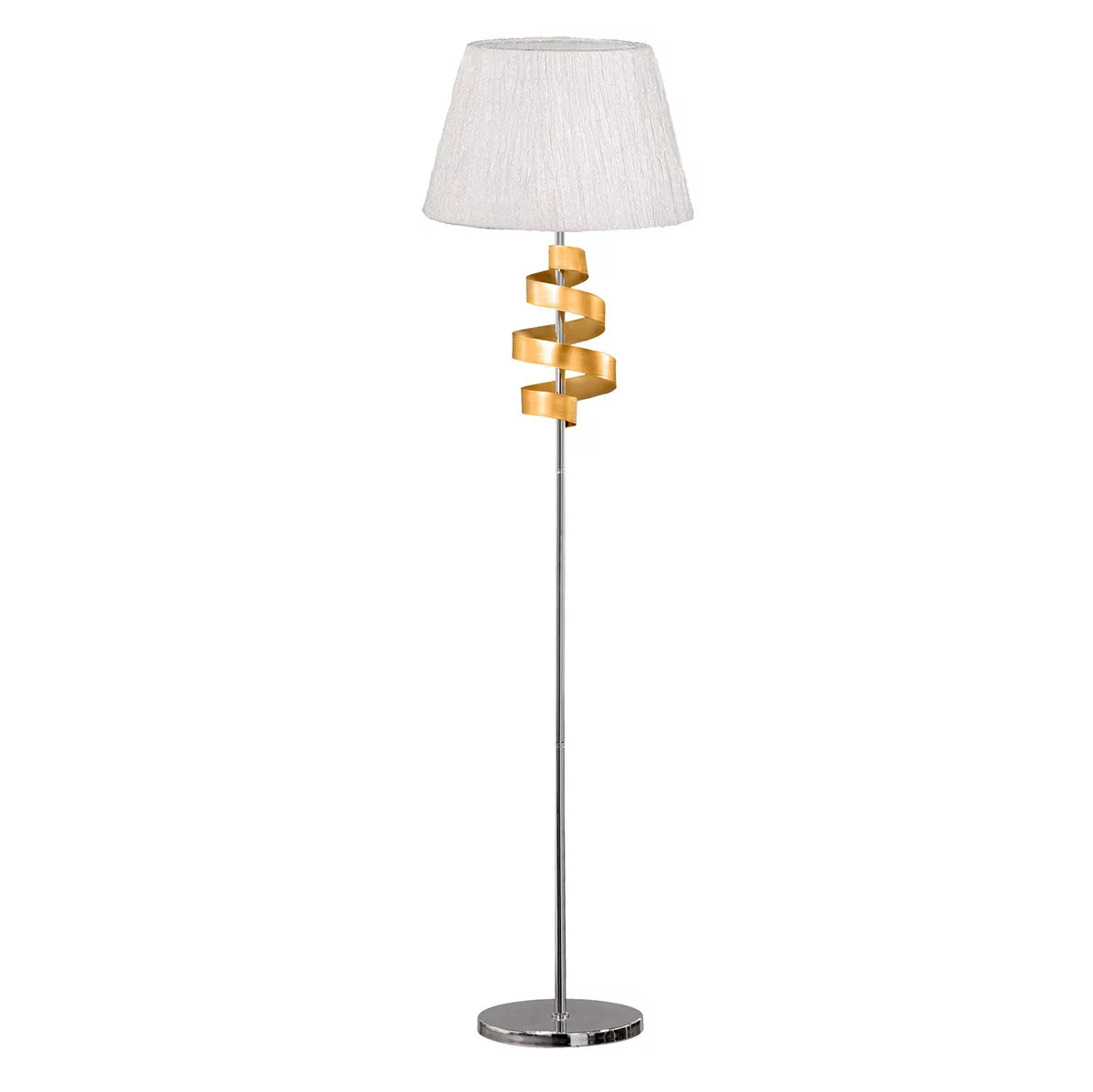 Candellux DENIS Lampa podłogowa Chrom/zloty 1x60W E27 51-23506