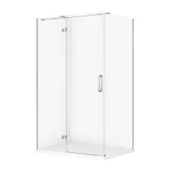 Kabiny prysznicowe - Kabina prysznicowa Cersanit Jota 120x90x195 prostokątna chrom transparentne z brodzikiem tako slim biały mat S601-417 - miniaturka - grafika 1