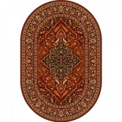 Dywany - Dywan Agnella Isfahan LEYLA rubin owal wełna - miniaturka - grafika 1
