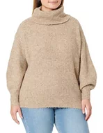 Swetry damskie - bestseller a/s Damski sweter VMJULIE LS Cowlneck Boxy Blouse GA Boo, Silver Mink/Detail:W Melange, XS - miniaturka - grafika 1