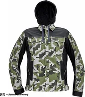 Odzież robocza - CERVA NEURUM CAMOUFLAGE kurtka z kapturem - męskia kurtka robocza, kaptur, 4 kieszenie, elastyczny materiał Trifibetex, nadruk - ciemnooliwkowy 60 - miniaturka - grafika 1