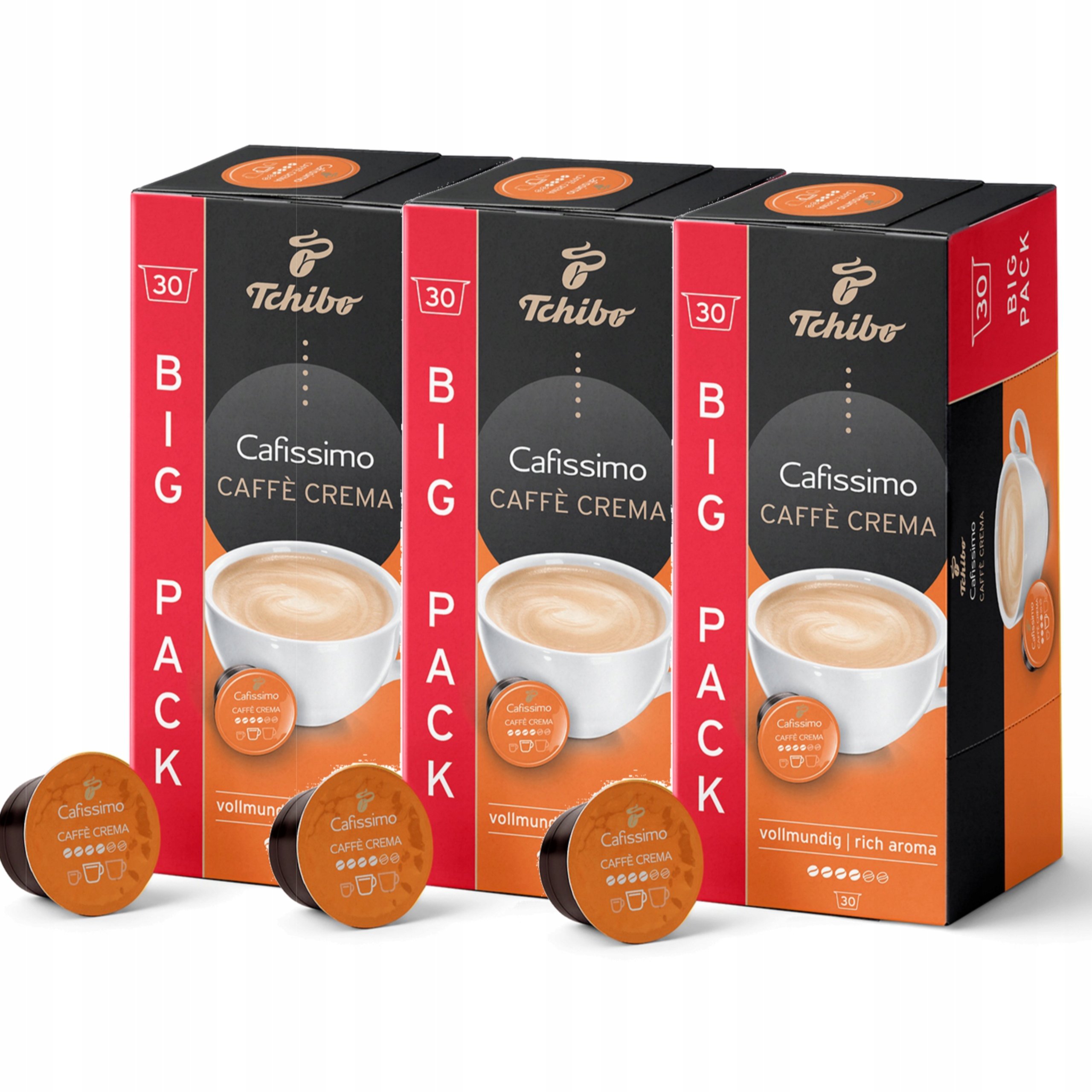 Tchibo Cafissimo Crema Rich Aroma Kawa Arabika 30x3 Kapsułek Zestaw