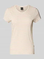 Koszulki i topy damskie - T-shirt o kroju slim fit z wzorem w paski model ‘Stripe eyben’ - miniaturka - grafika 1