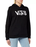 Bluzy damskie - Vans Damska bluza z kapturem z logo Drop V, czarna, XXS - miniaturka - grafika 1