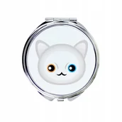 Lusterka do makijażu - Kot Khao Manee Lusterko kieszonkowe, do torebki - miniaturka - grafika 1