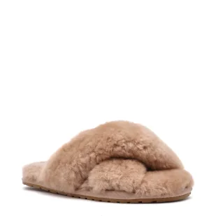 EMU Australia Wełniane obuwie domowe Mayberry | z dodatkiem skóry - Kapcie damskie - miniaturka - grafika 1
