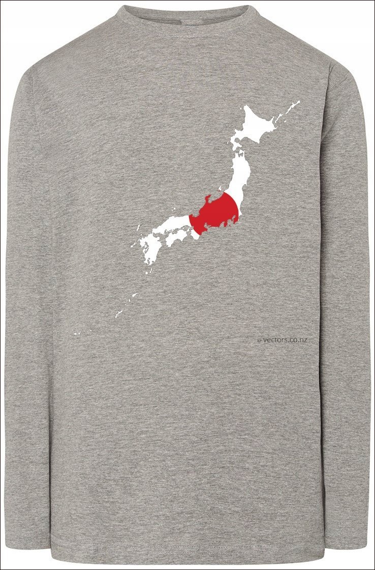 Japonia Męska Modna Bluza Longsleeve Nadruk R.XS