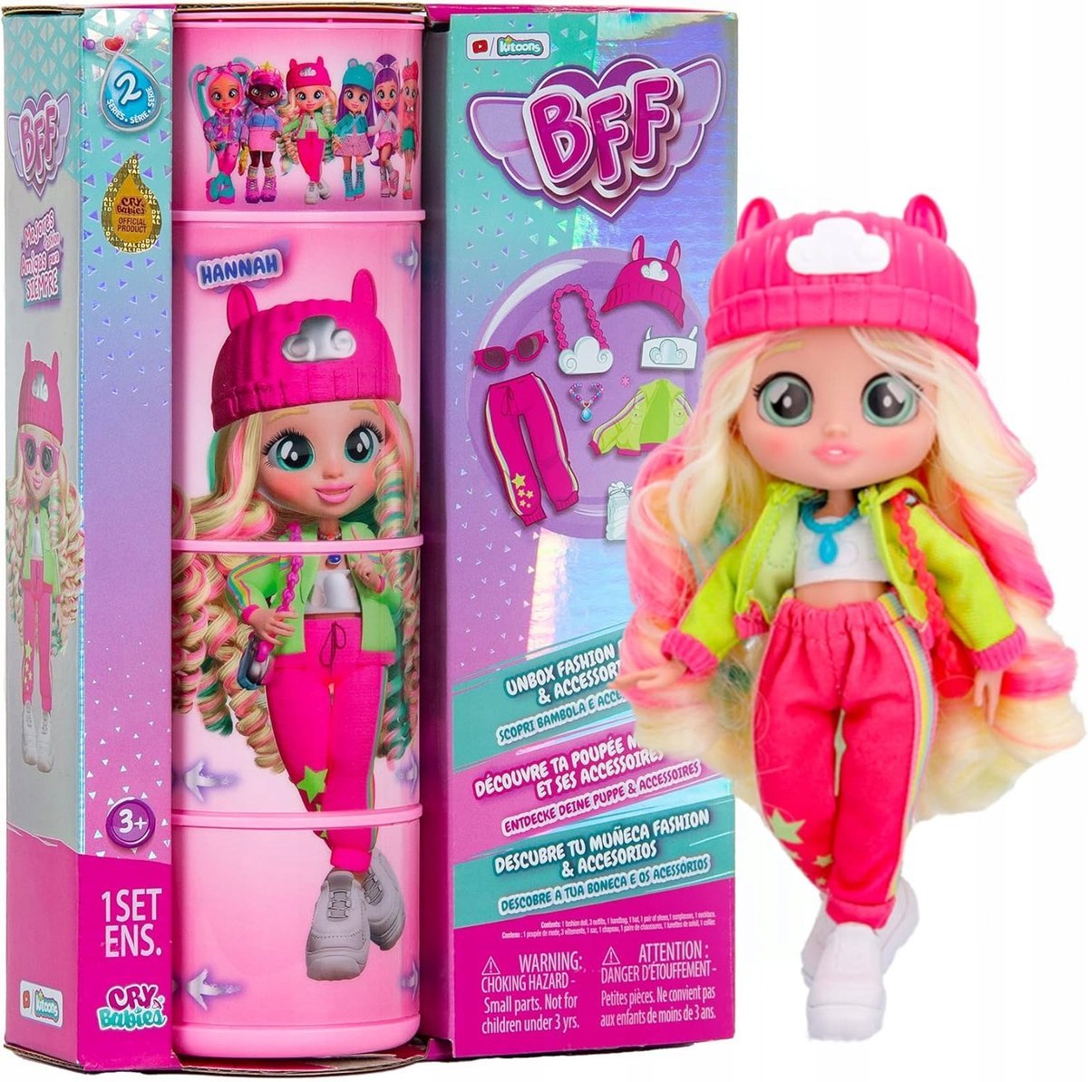 Cry Babies Bff Lalka Hannah Laleczka Dla Dzieci Zestaw Akcesoriów Prezent