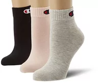Skarpetki damskie - Champion Unisex dziecięce skarpety Core - Junior 3PP Quarter, Różowy Antico/Grigio Melange Chiaro/Nero, 35-38 EU - miniaturka - grafika 1