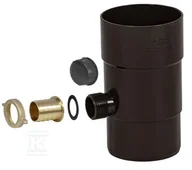 Rynny i akcesoria - Łapacz wody deszczowej PVC 100, do rury spustowej, kolor brązowy RAL8017, system rynnowy Karolina - miniaturka - grafika 1