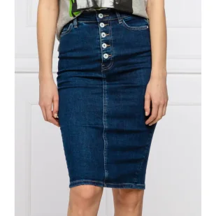 GUESS Spódnica 80S LONGUETTE denim - Spódnice - miniaturka - grafika 1
