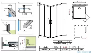 Radaway Idea White Kdd kabina 100x100cm szkło przejrzyste 387062-04-01L/387062-04-01R - Kabiny prysznicowe Radaway Idea White Kdd kabina 100x100cm szkło przejrzyste 387062-04-01L/387062-04-01R - Kabiny prysznicowe - miniaturka - grafika 2