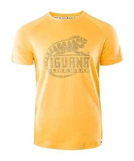 Koszulki męskie - Iguana Iguana męski T-shirt Lanre żółty Beeswax/Logo Triangle Print S 7576 - grafika 1