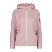 Kurtki damskie - CMP - Damska kurtka Knit-Tech ze stałym kapturem, różowo-biała, 42 - miniaturka - grafika 1