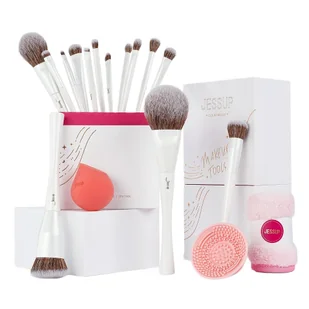 JESSUP Cloud Dancer Makeup Brushes Collection zestaw upominkowy do makijażu 17szt. - Pędzle do makijażu - miniaturka - grafika 1