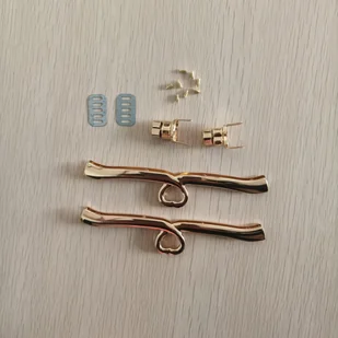 TEMU 2 szt. Złota spiralna klamra z pierścieniem klamry w kształcie , akcesoria do bagażu, klamra w kształcie , klamra z długą paską, klamra do - Rękodzieło - miniaturka - grafika 1