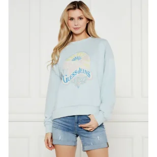 Guess Jeans Bluza SUNSET Oversize fit - Bluzy damskie - miniaturka - grafika 1