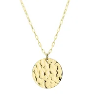 Naszyjniki - Pozłacany naszyjnik z medalionem, stal szlachetna - Manoki - miniaturka - grafika 1