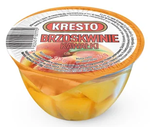 Kresto Owoce, brzoskwinie kawałki w zalewie 113g kubek - Konfitury, marmolady, powidła - miniaturka - grafika 1