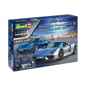 Kolekcjonerskie modele pojazdów - Revell Model do sklejania Gift Set Porsche - miniaturka - grafika 1
