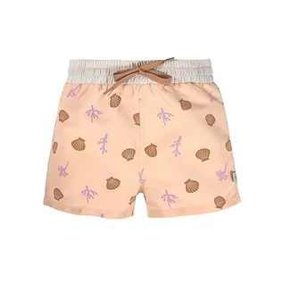 Kąpielówki dla chłopców - LÄSSIG Szorty kąpielowe dla dzieci, zintegrowana pielucha do pływania, ochrona przed promieniowaniem UV/Boardie Shorts Corals Peach Rose, 25-36 miesięcy, rozmiar: 98, Rosa, 98 - grafika 1