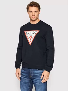 GUESS Bluza M2YQ37 K6ZS1 Granatowy Slim Fit - Bluzy męskie - miniaturka - grafika 1