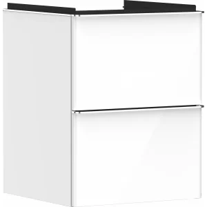 HANSGROHE 54019000 Xelu Q Szafka pod małą umywalkę wiszącą z 2 szufladami 48x47,5, Biały Wysoki Połysk - Szafki łazienkowe - miniaturka - grafika 1