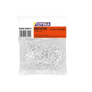 Krzyżyki dystansowe kółko 1,5 mm 100 sztuk - Narzędzia glazurnicze - miniaturka - grafika 1