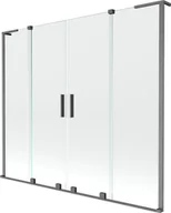 Parawany nawannowe - Mexen Velar L Duo parawan nawannowy 2-skrzydłowy rozsuwany 170 x 150 cm, transparent, gun gray szczotkowany - 896-170-003-02-66 - miniaturka - grafika 1